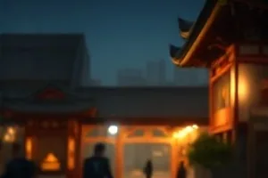 深夜投递员电动车与包裹箱的封面图