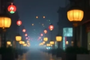 午夜电台直播间调音台与麦克风特写封面